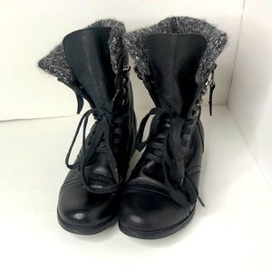 Steve Madden Boots with fabric Strap